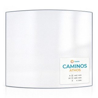 Caminos ATHOS Glass - Curved Glass Panel for Wood Burning Stove