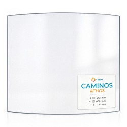 Caminos ATHOS Glass - Curved glass panel for wood burning stove