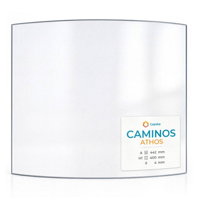 Caminos ATHOS Glass - Curved Glass Panel for Wood Burning Stove