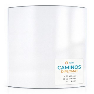Caminos DIPLOMAT Glass - Curved Glass Panel for Wood Burning Stove