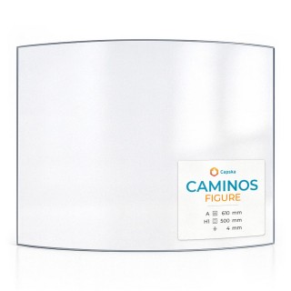 Caminos FIGURE Curved Glass Panel for Wood Burning Stove