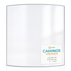 Vitre Caminos GRENADA - Verre Courbe pour poêle à bois