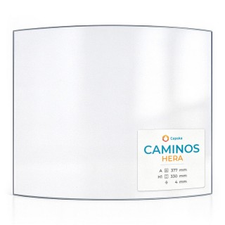 Caminos HERA Glas - In sich gebogenes Kaminglas für Kaminofen