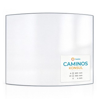 Vetro Caminos KONSUL - Vetro Curvo per stufa a legna
