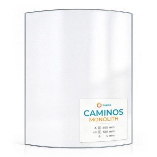 Caminos MONOLITH Curved Glass Panel for Wood Burning Stove