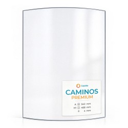 Caminos PREMIUM Glass - Curved glass panel for wood burning stove