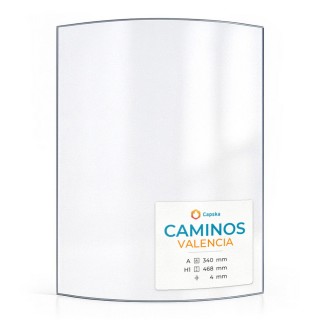 Kaminglas Caminos VALENCIA - gebogenes Glas für Kaminofen