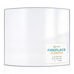 Vetro Fireplace ALABAMA - Vetro Curvo per stufa a legna