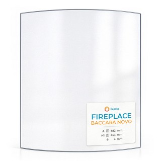 Fireplace BACCARA NOVO Glass - Curved Panel for Wood Burning Stove
