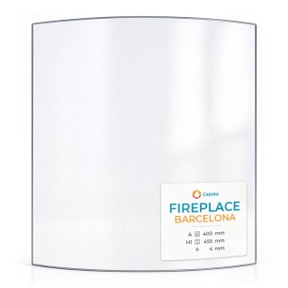 Vetro Fireplace BARCELONA - Vetro Curvo per stufa a legna