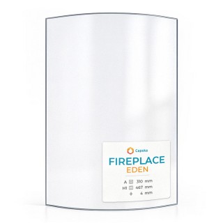 Kaminglas Fireplace EDEN Glas - Hitzebeständiges Ofenglas
