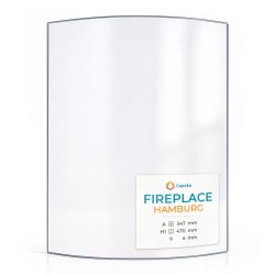 Vitre Fireplace HAMBURG - Verre Courbe pour poêle à bois