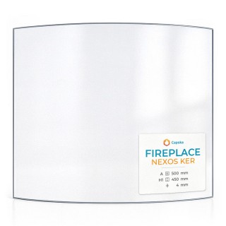 Fireplace NEXOS KER Glass - Curved Panel for Wood Burning Stove