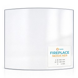 Fireplace NEXOS KER Glass - Curved glass panel for wood burning stove