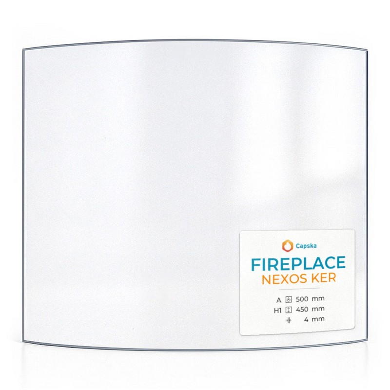 Vitre Fireplace NEXOS KER - Verre Courbe pour poêle à bois