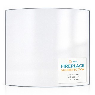 Vetro Fireplace SORRENTO 7kW - Vetro Curvo per stufa a legna