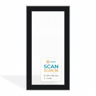 SCAN 56 Glas - Rechteck Kaminglas für Kaminofen