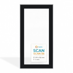 Scan SCAN 56 Glass - Rectangular glass panel for wood burning stove