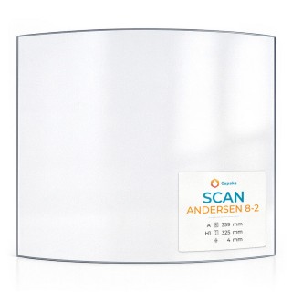 SCAN ANDERSEN 8-2 Curved Glass Panel for Wood Burning Stove