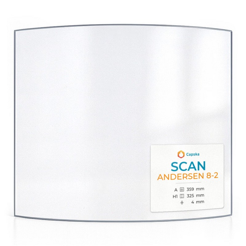 Vitre Scan ANDERSEN 8-2 - Verre Courbe pour poêle à bois