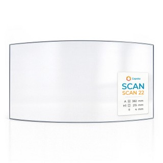 SCAN 22 Glass - Curved Glass Panel for Wood Burning Stove