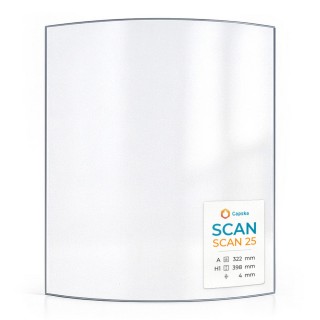 SCAN 25 Glass - Curved Panel for Wood Burning Stove