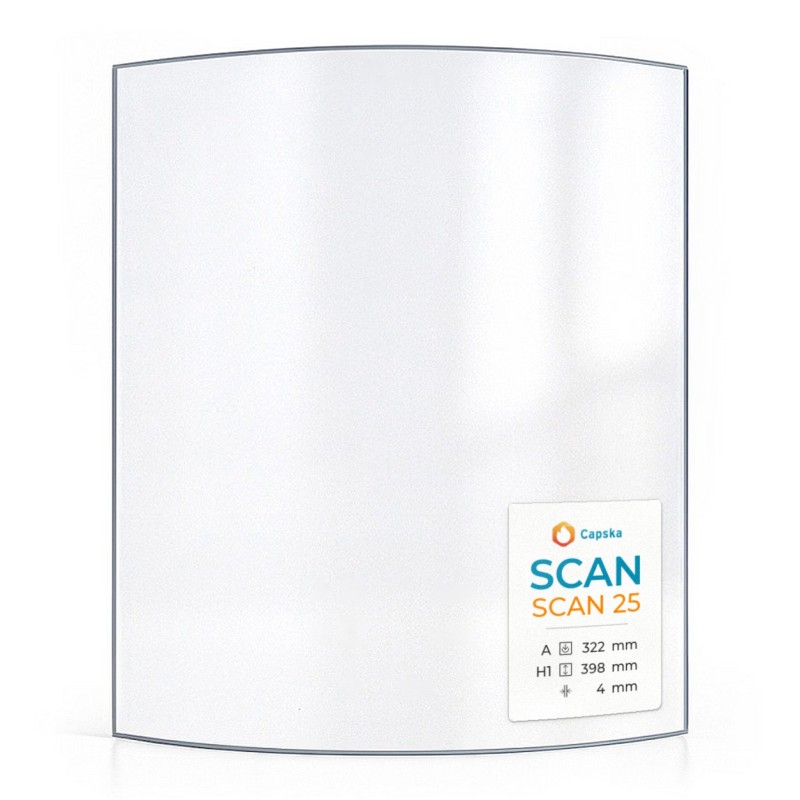 Vitre Scan SCAN 25 - Verre Courbe pour poêle à bois