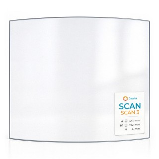 Glas SCAN 3 für Kaminofen - gebogenes Kaminglas