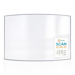 Vitre Scan SCAN 30 - Verre Courbe pour poêle à bois