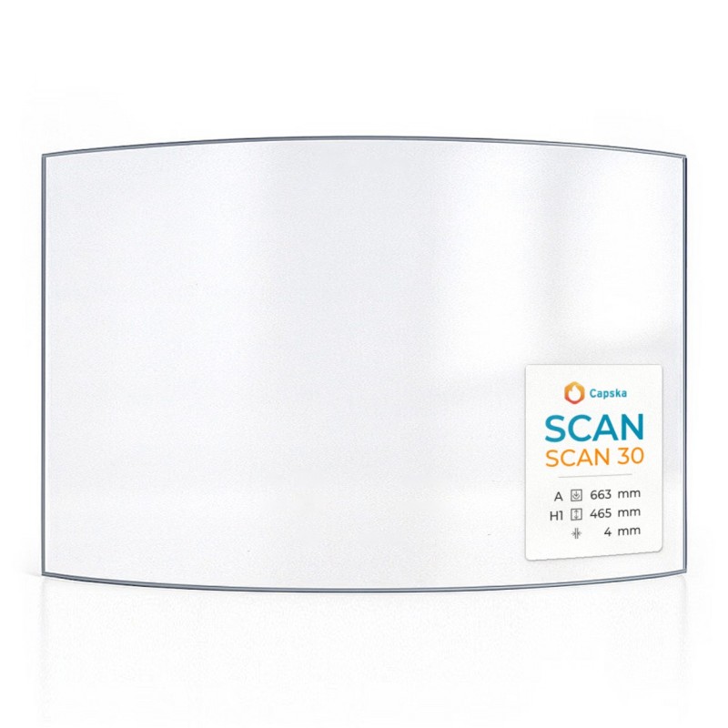 Vitre Scan SCAN 30 - Verre Courbe pour poêle à bois