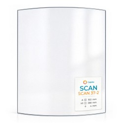 Scan SCAN 37-2 Glass - Curved glass panel for wood burning stove