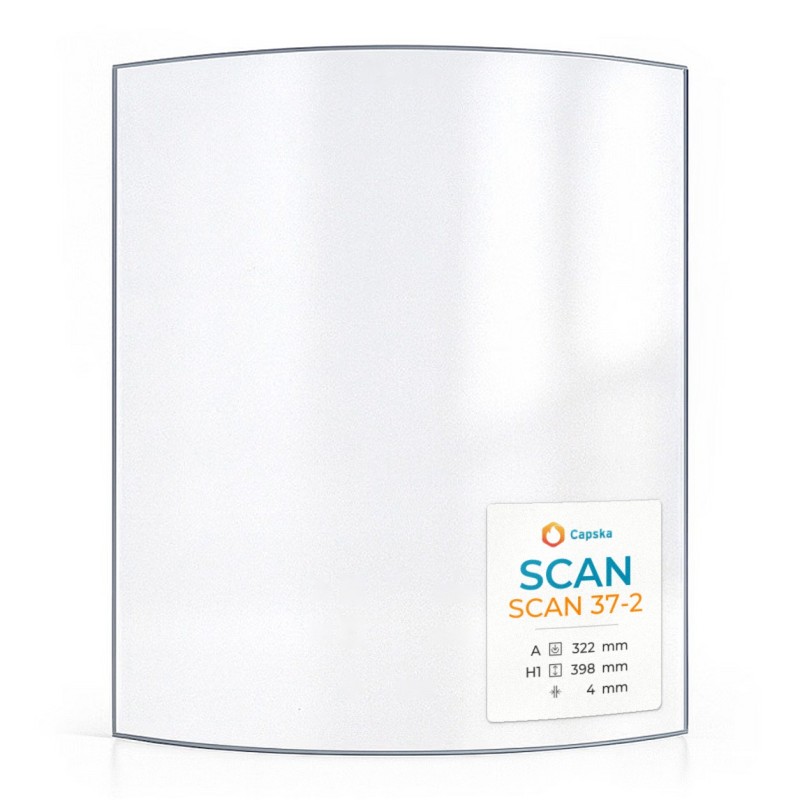 SCAN 37-2 Glass Panel - Curved Glass for Wood Burning Stove
