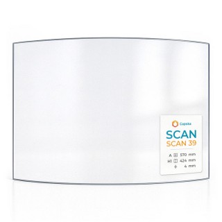 Vetro Scan SCAN 39 - Vetro Curvo per stufa a legna