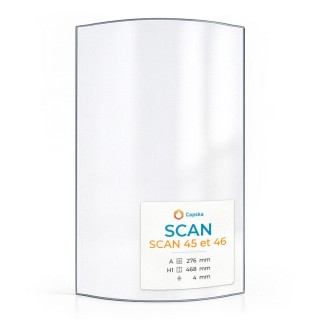SCAN 45 ET 46 Glass - Curved Glass Panel for Wood Burning Stove