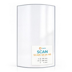 Scan SCAN 45 ET 46 Glass - Curved glass panel for wood burning stove