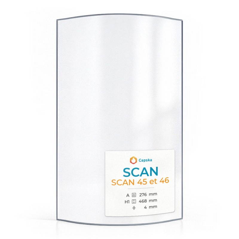 SCAN 45 ET 46 Glass - Curved Glass Panel for Wood Burning Stove