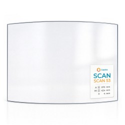 Vitre Scan SCAN 53 - Verre Courbe pour poêle à bois