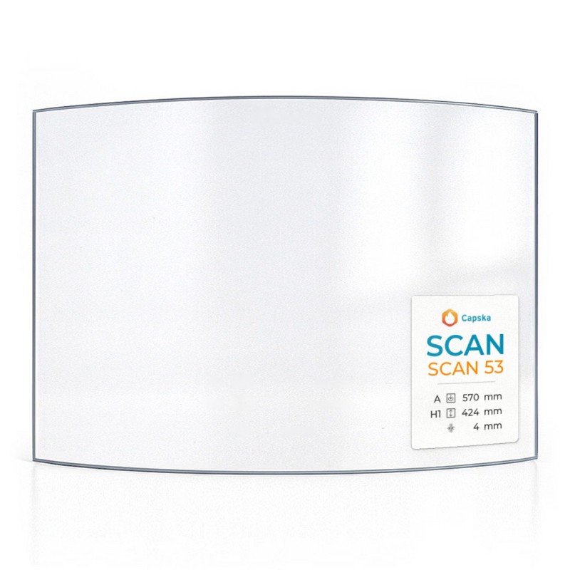 Vitre Scan SCAN 53 - Verre Courbe pour poêle à bois