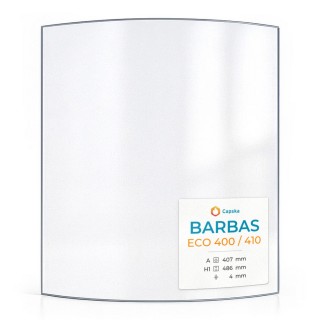 Vetro curvo per stufa a legna BARBAS ECO 400/410