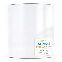 Vetro Barbas ECO 400 / 410 - Vetro Curvo per stufa a legna