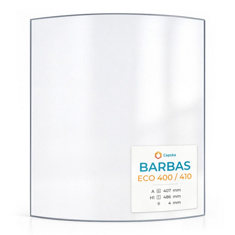 Barbas ECO 400/410 Curved Glass Panel for Wood Burning Stove