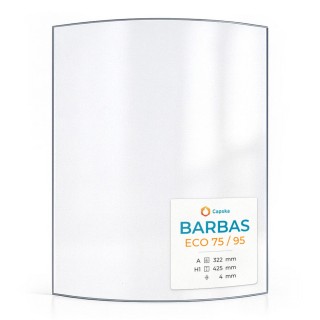 Barbas ECO 75/95 Glas - In sich gebogenes Kaminglas