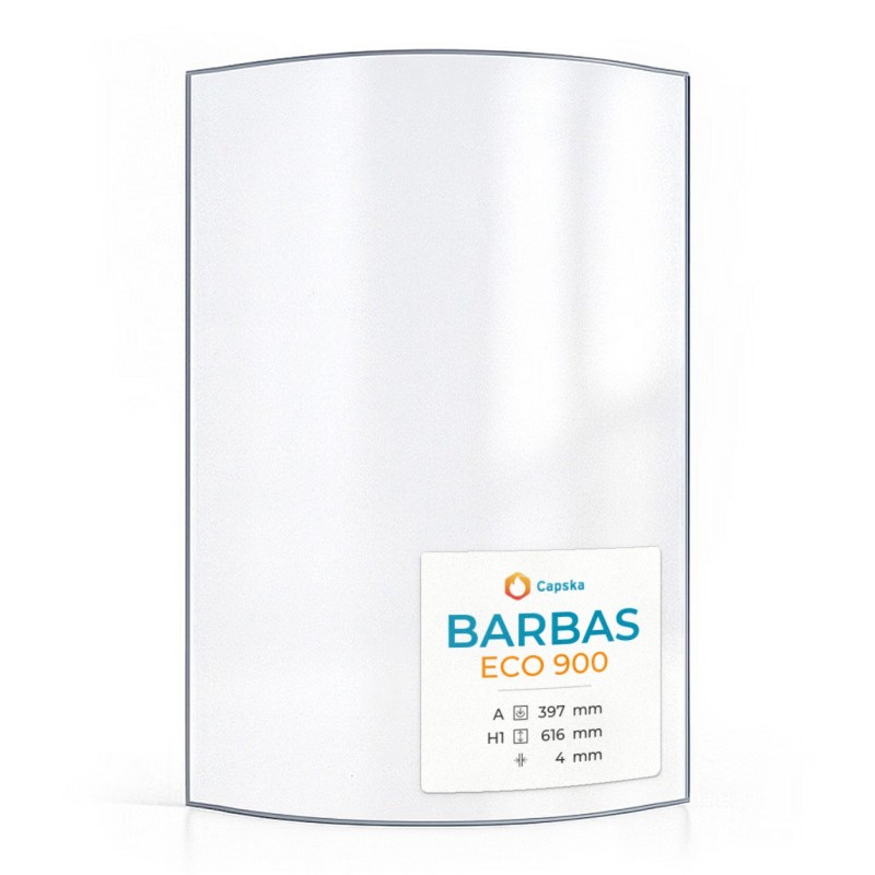 Barbas ECO 900 Glas - Gebogenes Kaminglas für Kaminofen