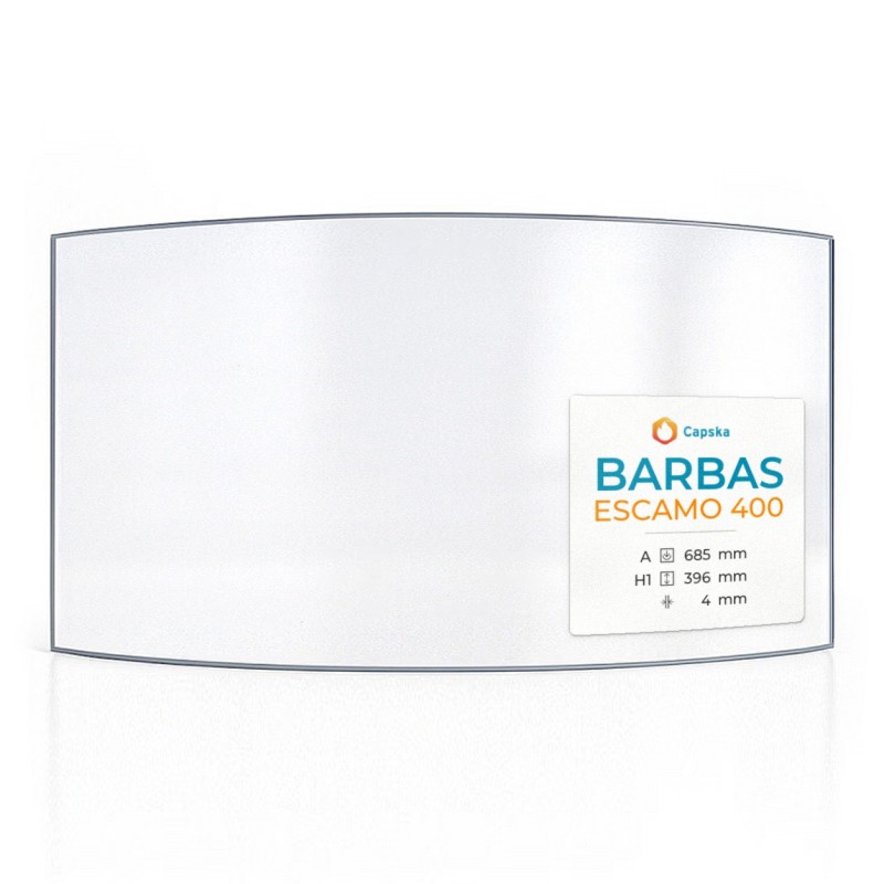 Vitre Barbas ESCAMO 400 - Verre Courbe pour insert