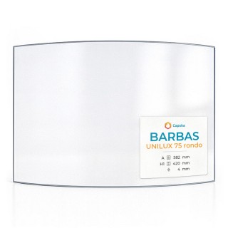 Vitre Barbas UNILUX 75 RONDO - Verre Courbe pour insert