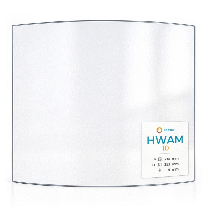 Hwam 10 Glas - Kaminglas gebogen, hitzebeständig bis 760°