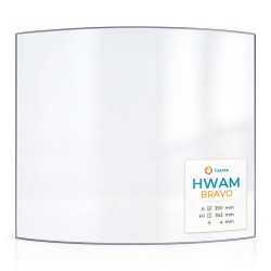 Hwam BRAVO Glas - in sich gebogenes Kaminglas für Kaminofen