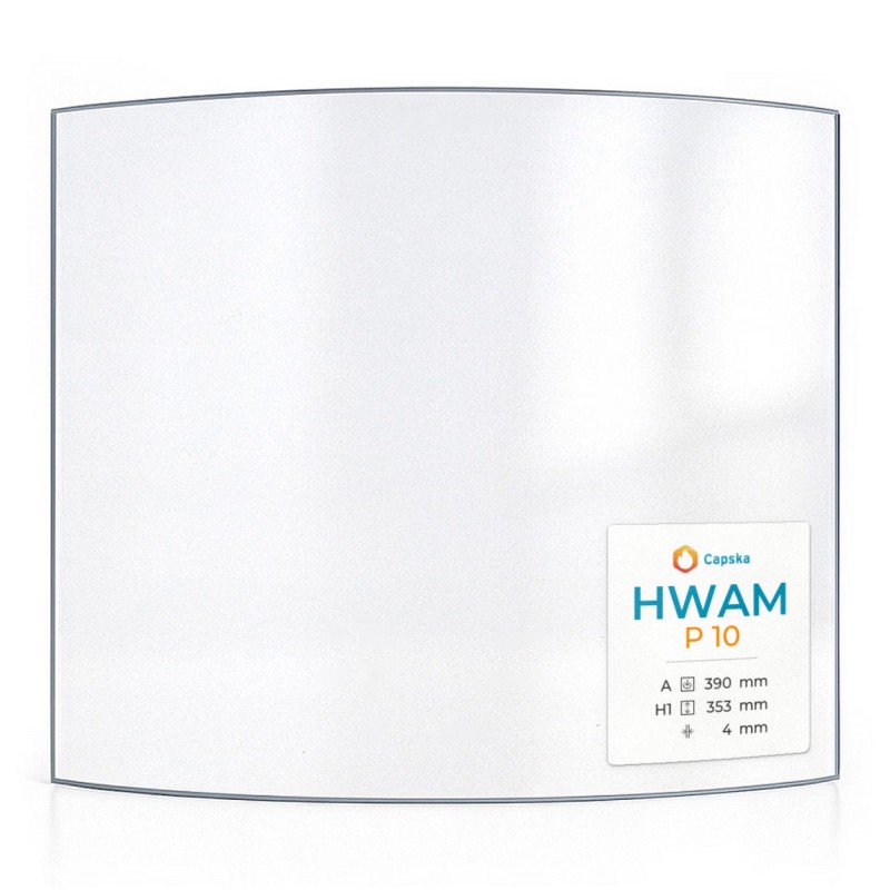 Hwam P 10 Glass - Curved Glass Panel for Wood Burning Stove