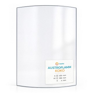 Austroflamm KOKO Glass - Curved Panel for Wood Burning Stove