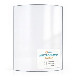 Austroflamm KOKO Glass - Curved glass panel for wood burning stove